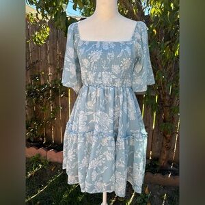 Justify Light Blue Floral Midi Dress